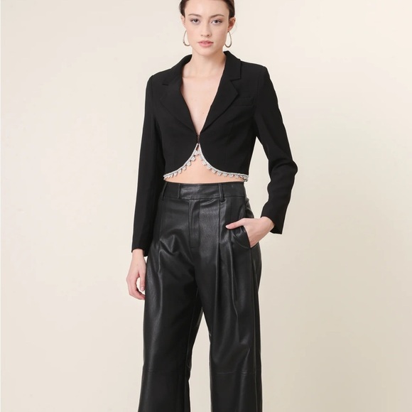 NWT Line and Dot VAUGHN CROPPED BLAZER - Picture 1 of 12